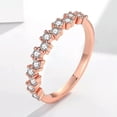 thumbnail image 2 of 3.5mm Rose Gold ,925 Silver Women's Engagement AAA Cz Anniversary Rings Size 4-9, 2 of 4