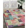 thumbnail image 2 of Ahgly Company Indoor Rectangle Contemporary Sage Green Patchwork Area Rugs, 2' x 5', 2 of 6