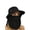 1pack-black, variant on Wide Brim Sun Hat for Men Women, UPF 50+ Fishing Hat with Detachable Face Cover & Neck Flap, Outdoor Use