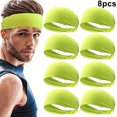 thumbnail image 1 of Likrtyny Frente Sweatband Antideslizante Transpirable para Hombres Mujeres (Amarillo Fluorescente), 1 of 6