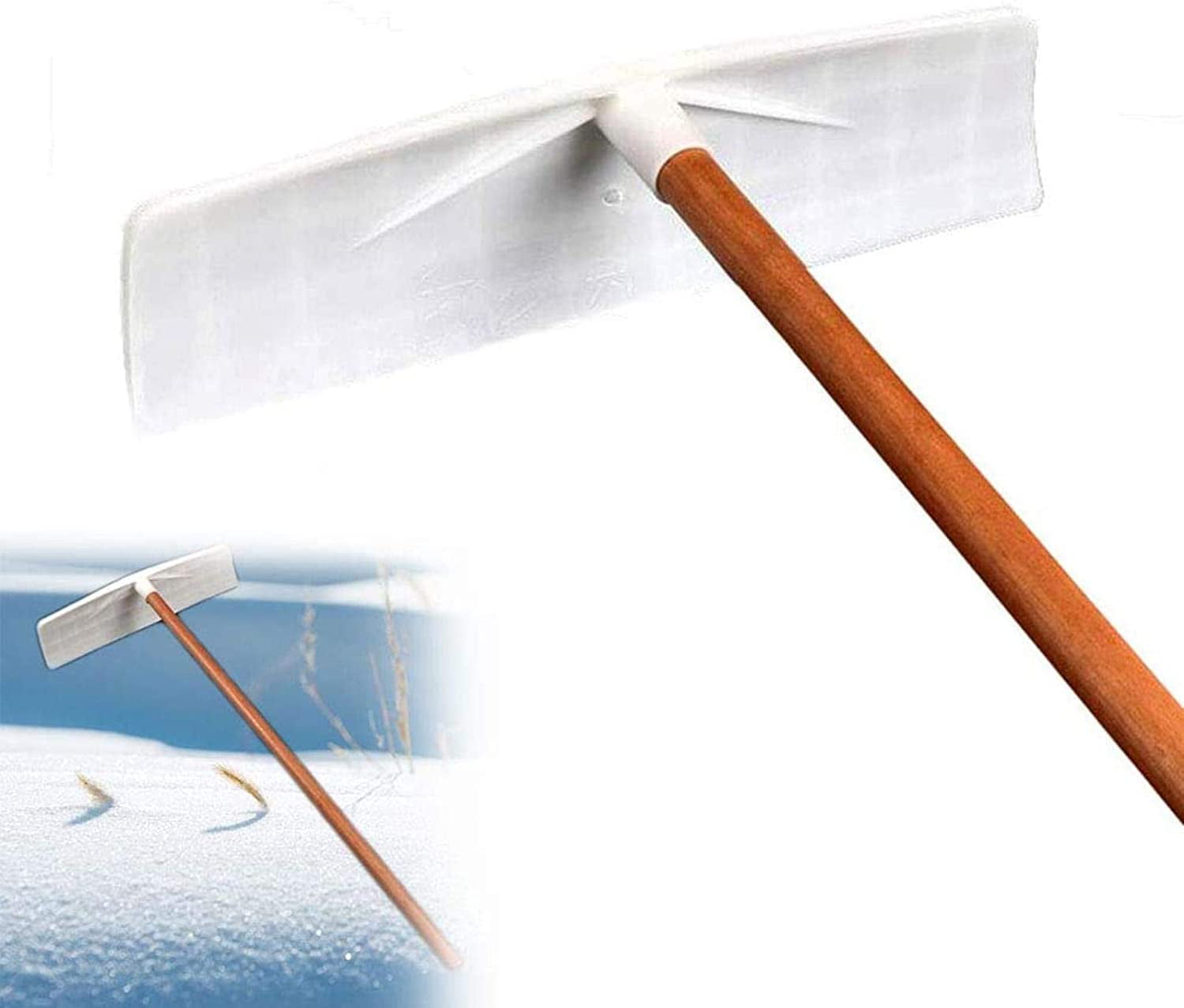 Portable Snow Rake Shovel, Blade Snow Roof Rake, Scraper Durable Winter Snow Removal Shrink