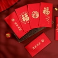thumbnail image 2 of Xiao Hua Sobres rojos de Año Nuevo Chino, 12 sobres para dinero en efectivo, bolsillo de la suerte para Navidad - E01, 2 of 5