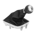 thumbnail image 3 of Car Gearstick Gaiter Kit, Comfortable To Touch 5 Speed Durable Wear Resistant Fine Workmanship Gear  Knob Boot Set  For Car Black ,Silver, 3 of 8