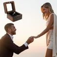 thumbnail image 5 of Mgaxud Wooden Ring Box - Elegant Engagement Ring Box with Velvet Lining for Wedding Proposal and Safe Storage, 5 of 7