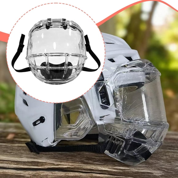 Quzzie Ice Hockey Helmet Face Protection Visor Accessories Full Shield Visor Breathable Anti Fog Anti Scratch PC Material Suitable for Adult And C M to XL