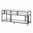 thumbnail image 4 of Evelyn&Zoe Cortland Rectangular TV Stand with Glass Shelves for TV's up to 60" in Blackened Bronze, 4 of 9