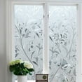 thumbnail image 2 of YouLoveIt 3D Glass Films Window Privacy Film Peel & Stick No Glue Self Adhesive Waterproof Glass Window Film Sticker Flower Static Cling Privacy Glass Film Anti UV for Home and Office, 2 of 5