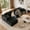 134.3"L Shaped 4Seats Black, variant on Cloud Sofa, 105" Couches for Living Room, L-Shaped Modular Sectional, No Assembly Boneless Deep Seat, Gray Corduroy
