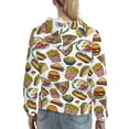 thumbnail image 7 of Fotbe Hot Dog With One Sausage Pattern Womens Long Sleeve Hoodie, Pullover Hooded Sweatshirt, Kangaroo Pocket Hoodie with Eye-catching Drawstrings-Small, 7 of 7