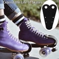 thumbnail image 2 of 1 pair Roller Skate Toe Guards Protectors Leather Flat Toe Guard Protectors, 2 of 7