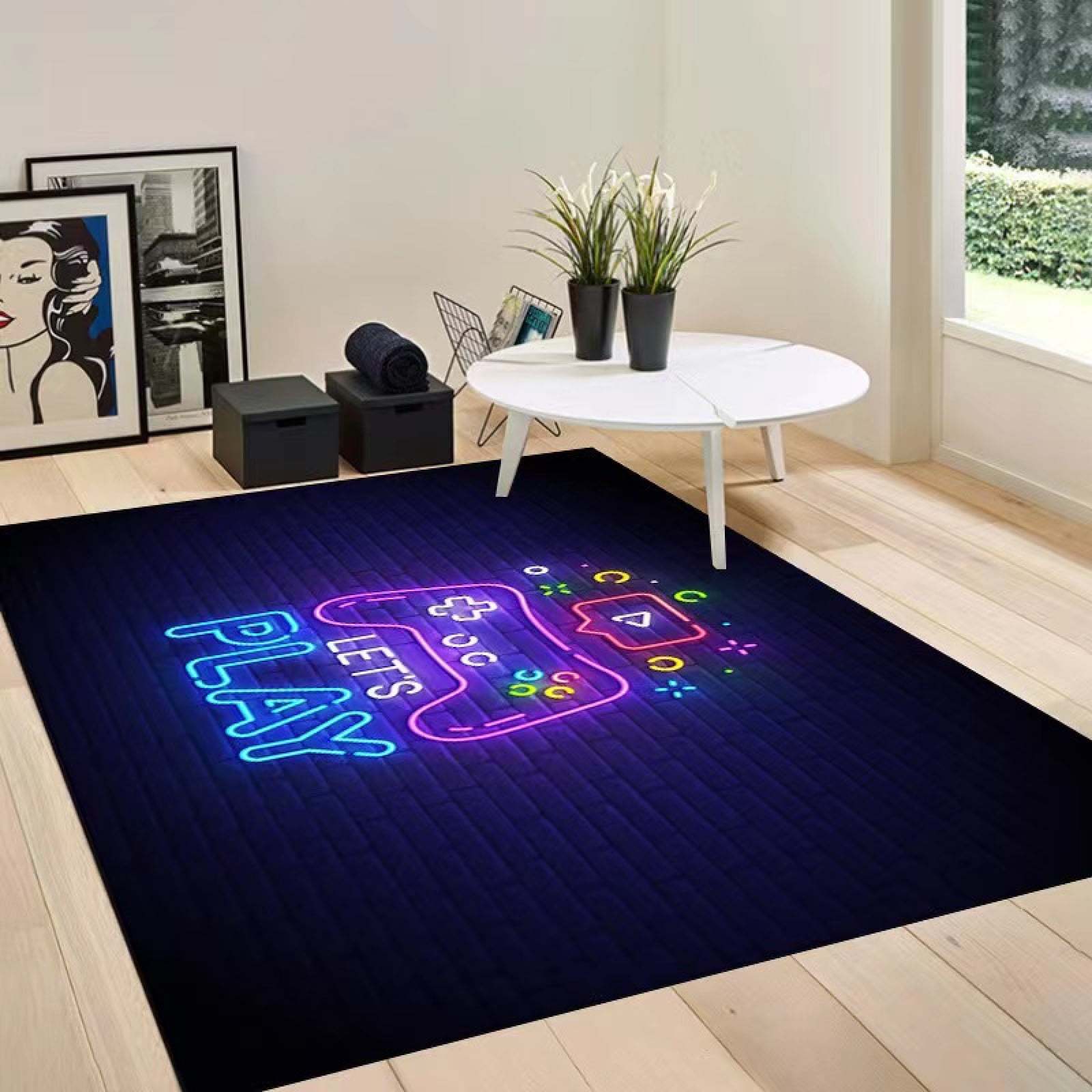 Large Rugs For Kids Boys Gamer Area Carpet 3D Printed Controller