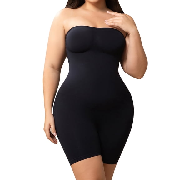 Athlemo Plus Size Women's Strapless Shapewear Slimming Body Shaper Bodysuits