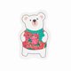 thumbnail image 2 of 1 pieza de Big Flower Bear, Little Bear Series Esponja creativa for lavar platos de cocina, esponja de pulpa de madera, algodón de pulpa de madera comprimida impresa y absorbente de agua, 2 of 2