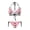 Snowman Poinsettia Pattern, variant on Uourmeti Women's Halter Triangle Bikini Set - Christmas Lights & Snowflake Print Sexy Tie Side Two Piece Swimsuit for Beach Vacation & Pool Party