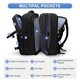 thumbnail image 3 of Mochila Coofay, casual, de viaje, ampliable, negra, 3 of 7