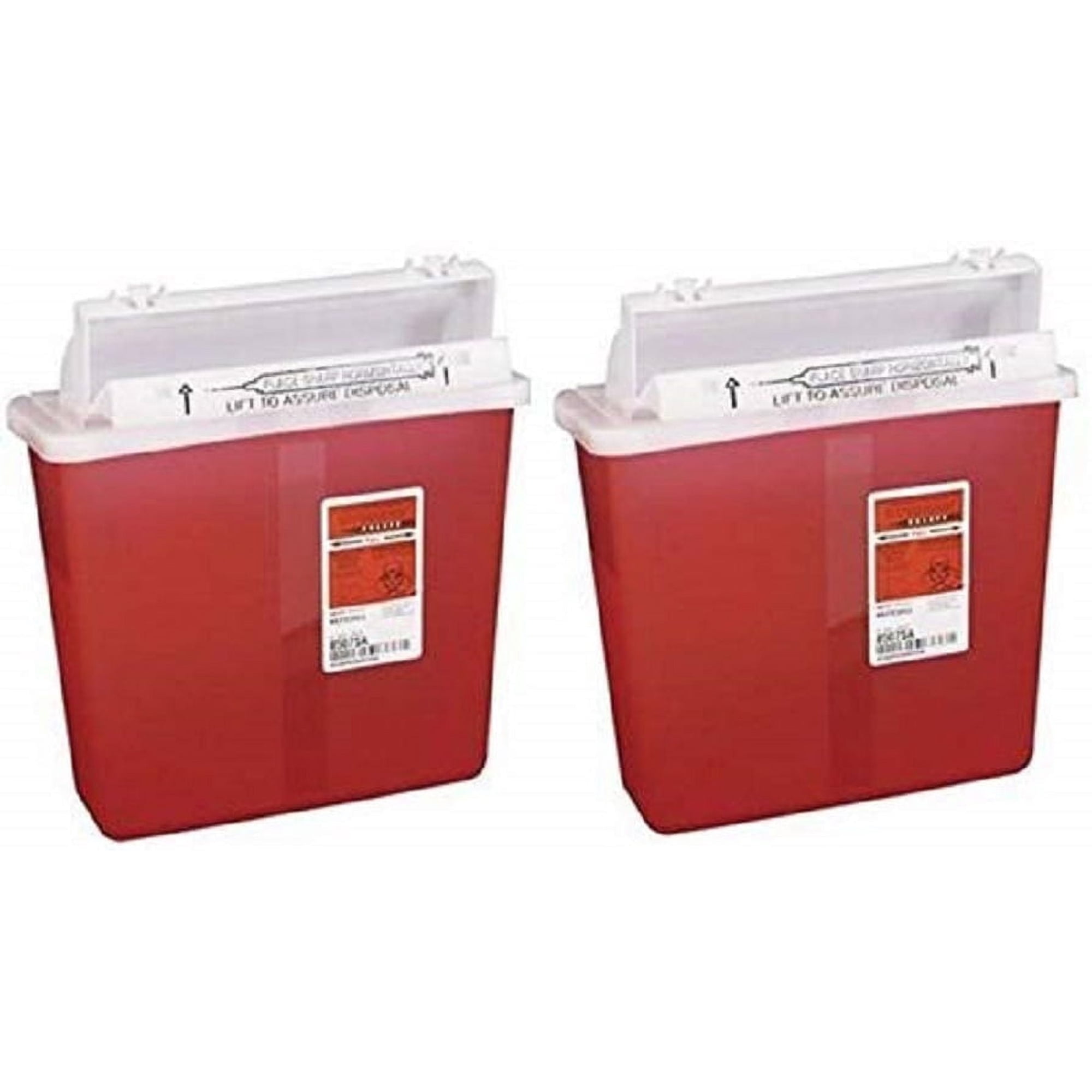 Sharpstar In-Room Sharps Container, Mailbox Lid, Red, 5qt. 8507SA (Pack of 2)