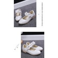 thumbnail image 4 of Sonducket Zapatos de boda de fiesta Aplicaciones amplias Zapatos blancos para niños con correa ajustable delicados y hermosos Calzado Oro 35/21.4 cm, 4 of 6