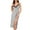 Gray, variant on Bpmpbo Women's Nightgowns Sleeveless Sleepwear Casual Camisole Lace V-neck Home Wear Solid Pajamas Spaghetti Strap Side Slit Mid-Calf Sleepshirts
