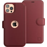 LUPA iPhone 11 Pro Wallet Case -Slim iPhone 11 Pro Flip Case with Credit Card Holder, for Women & Men, Faux Leather i Phone 11 Pro Purse Cases with Magnetic Closure, Burgundy, 5.8 inch Display
