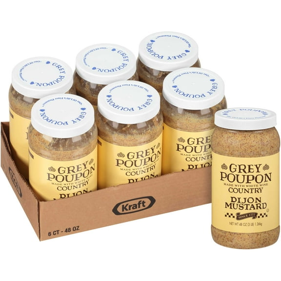 Grey Poupon Country Dijon Mustard 6 Case 48 Ounce