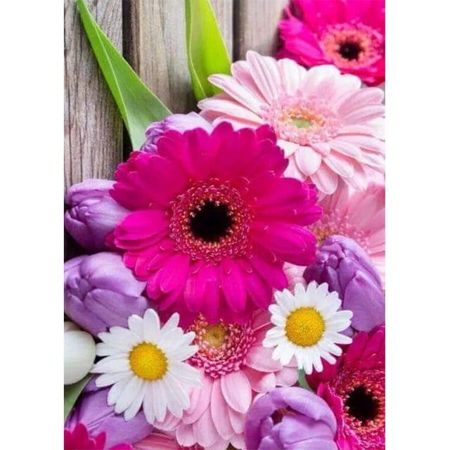 Drill Diamond Painting (DB2641) 5D DIY Kit de bordado de punto de cruz completo (Flower03) 45x60cm FLhrweasw Nuevo