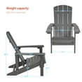 thumbnail image 2 of CHYVARY Patio Adirondack Chair Set of 2, HIPS Plastic Single Chairs, Lawn and Garden Chair Fire Pit Outdoor Lounge Chair for Backyard Deck, Gray, 2 of 6