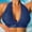 Blue, variant on Ofreoo Floral Lace Halter Bralette for Women Unpadded Wirefree Bra Crop Top with Hook and Eye Closure Back Deal of the Week