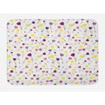 thumbnail image 1 of Tulip Bath Mat, Limitless Tiny Little Tulip Motifs over Plain Backdrop Seasonal Romantic Concept, Non-Slip Plush Mat Bathroom Kitchen Laundry Room Decor, 29.5 X 17.5 Inches, Purple Yellow, Ambesonne, 1 of 2