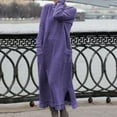thumbnail image 2 of OSOLU Solid Color Fashion Women O-Neck Long Sleeve Pullover Lace Loose Large Size Dress Fashionable Sundress Dresses For Women 2025 Elegant Classy, 2 of 5