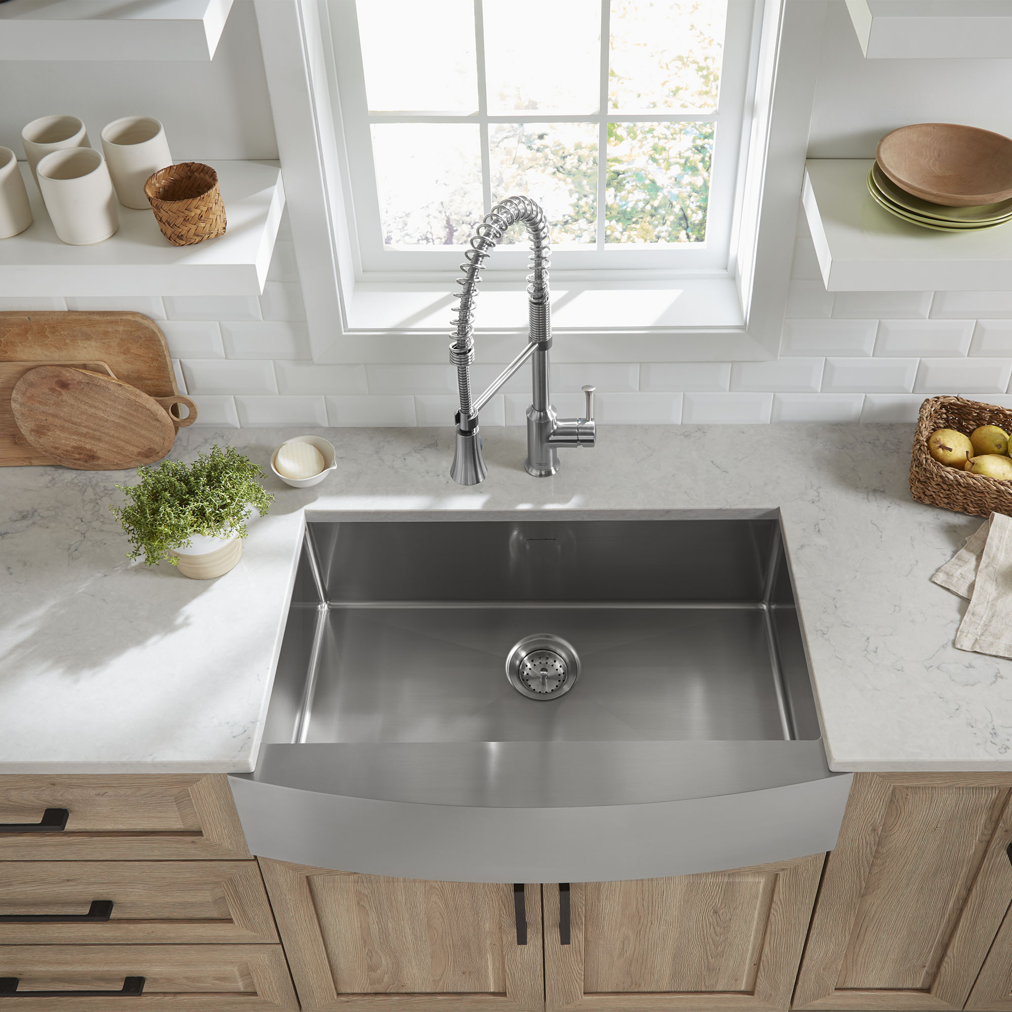 American Standard Pekoe Farmhouse/Apron-Front Stainless Steel 33 in. Single Bowl Kitchen Sink - image 5 of 6