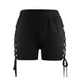 thumbnail image 5 of Yiwula Women High Waisted Drawstring Swim Shorts Ruched Tummy Control Swimsuit Bottoms Swimsuit for women, 5 of 7