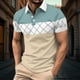 thumbnail image 2 of Camisetas de Manga Larga para Hombres Pullover Casual Impreso Botón Turndown Collar Blusa, Ligero Cuarto de Manga Superior, 2 of 7