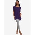 thumbnail image 6 of Women's Plus Size Flare Top - Casual Short Sleeve Loose Fit T-Shirt, Swing Style, 6 of 6