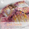thumbnail image 4 of Cal King 4 Piece Bedding Set Summer Watercolor Wild Flower Soft Breathable Duvet Cover and Pillowcase,Farm Colorful Butterfly Duvet Cover Set Washable Bed Sheets for Bedroom Dormitory Guest Room, 4 of 9
