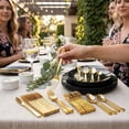 thumbnail image 4 of Exquisite Black Disposable Dinnerware Combo Set, 120 Piece, Service for 20, 4 of 10