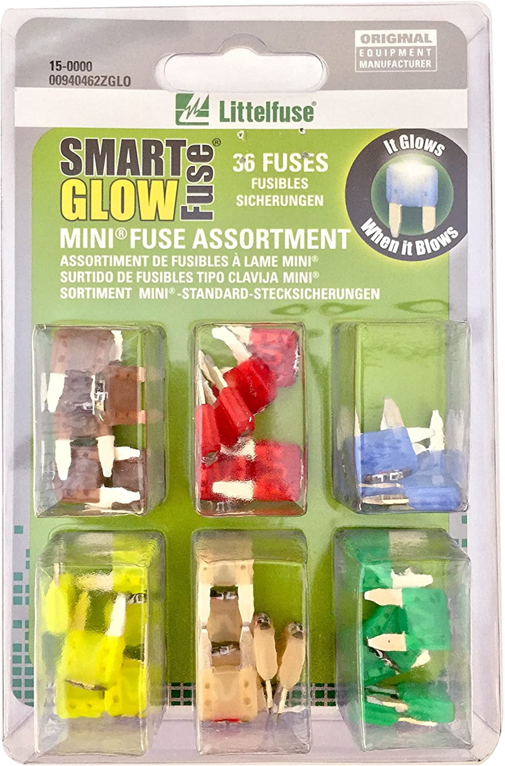 Littelfuse 00940462ZGLO MINI Smart Glow Blade Style Assorted MultiPack