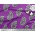 thumbnail image 3 of Soimoi Poly Georgette Fabric Paisley Block Printed Craft Fabric by The Yard 52 Inch Wide, 3 of 3