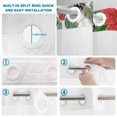 thumbnail image 3 of No Hook Shower Curtain with Built-in Rings - Watercolor Christmas Floral Washable Waterproof Fabric Bathroom Curtains for Hotel,Rentals, Stall 36 X 78 Inch , Grey Winter Botanical Leaf Flowers, 3 of 9
