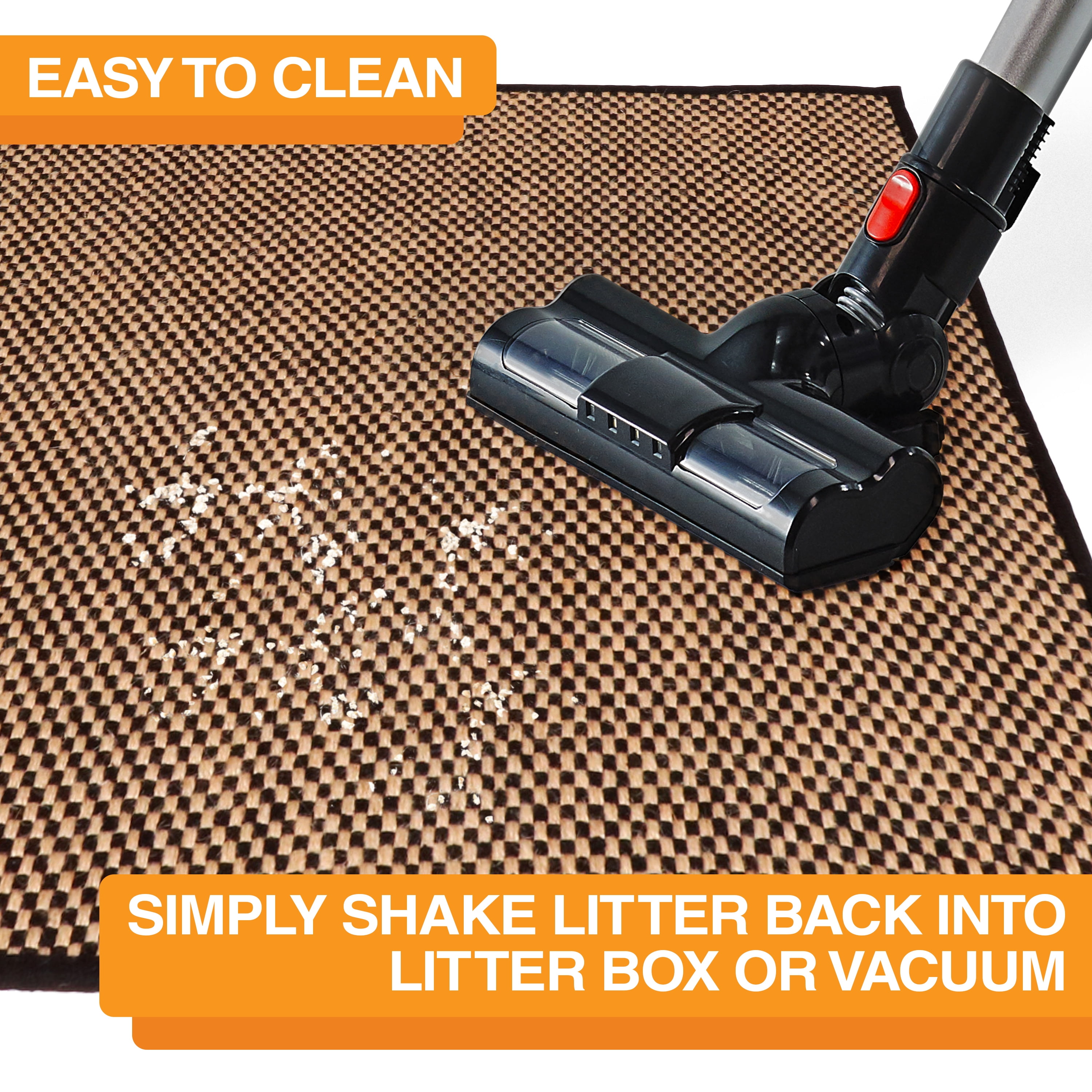 Neater Pets Jute Litter Trapping Mat, Checkered, 24" x 36"