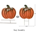 thumbnail image 6 of Metal Pumpkin Garden Stakes - Autumn Decorative Yard Signs - Indoor Outdoor  Flower Stake Fall Lawn Ornaments Pumpkin Decoration for Harvest Halloween (26"-A), 6 of 6