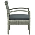 thumbnail image 2 of vidaXL Garden Chair with Cushion Poly Rattan Grey, 2 of 5