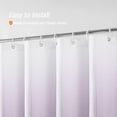 thumbnail image 5 of Purple Shower Curtain, Waffle Weave Ombre Fabric Shower Curtain Purple Bathroom Decor Accessories Set with Hooks, Water Repellent and Machine Washable, 72 x 72, 5 of 6