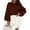 Brown, variant on Women's Oversized Sweaters Fall Chunky Knit Pullover Lantern Sleeve Crewneck Jumper Tops Trendy Clothes
