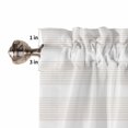 thumbnail image 5 of Tier Curtains 45 Inches Long, Brown Stripe Window Treatment Curtain Drapes, Modern Rustic Horizontal Brown Striped Window Half Privacy Curtains for Bedroom Bathroom, 42"x45", 2 Panels, 5 of 7