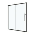thumbnail image 6 of 56"-60"W x 72"H Sliding Shower Door, Clear Glass Bathtub Doors with 1/4" Tempered Glass, Handle, Framed Sliding Tub Door for Bathroom, Partition, Bathtub, Matte Black, 6 of 7