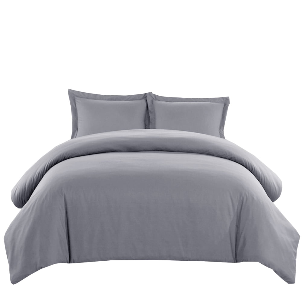Soft 600 Thread Count 100 Cotton Duvet Cover Set Solid Full