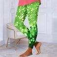 thumbnail image 2 of Kilaqueen St Patricks Day Leggings for Women Shamrock Print High Elastic Waist Tummy Control Leggings Soft Stretchy Holiday Tights, 2 of 5