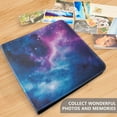 thumbnail image 4 of FORMRS 3 Ring Photo Album 4"x6" Self Adhesive Large Capacity PU Leather Cover, Galaxy Pattern, 4 of 8
