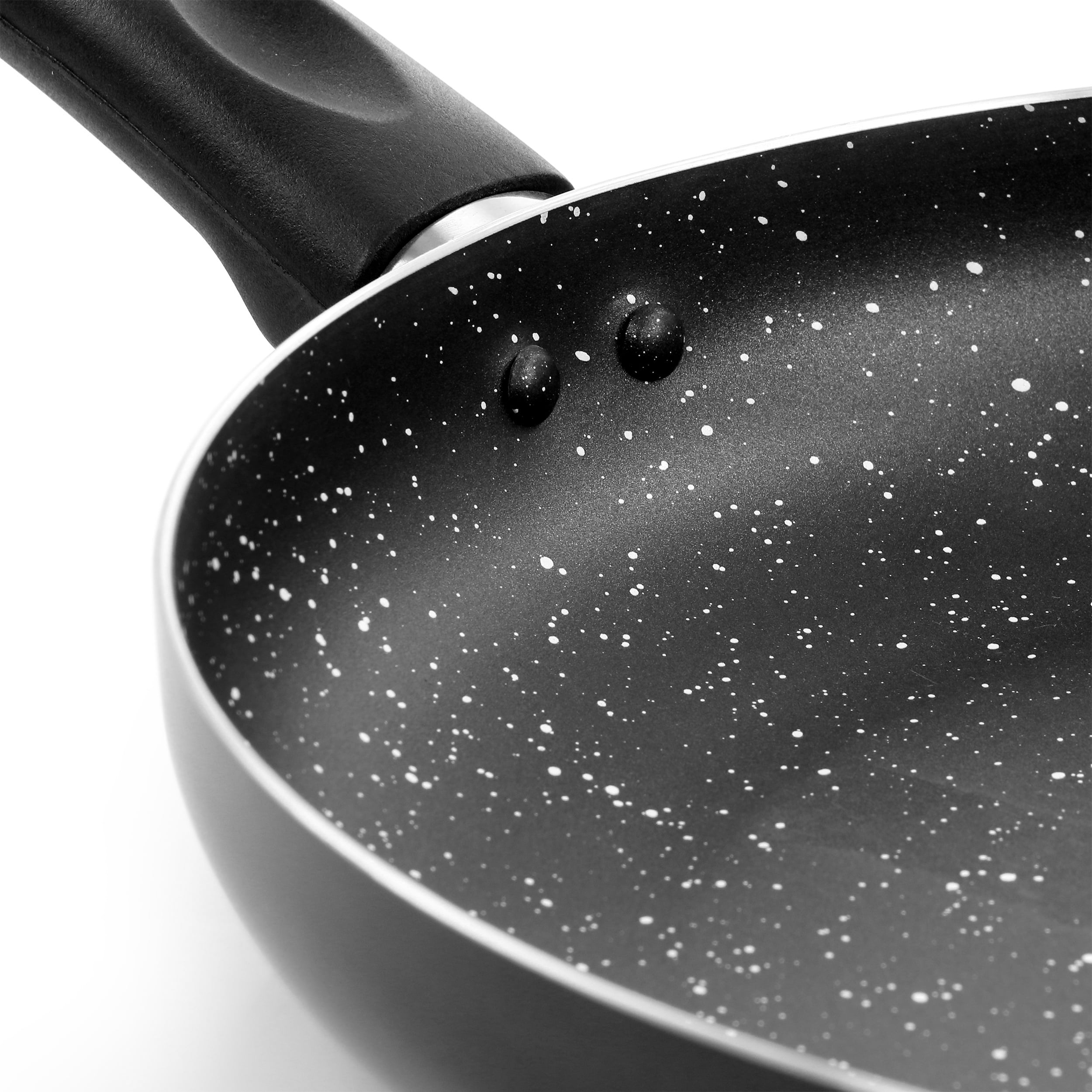 Oster Luneta 12 Inch Aluminum Nonstick Frying Pan With Bakelite Handle in Black
