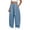 Blue, variant on Wide Leg Drawstring Waist Pants for Women Loose Fit High Rise Trousers with Rope Belt and Pockets Casual Joggers, Khakis Pants for Women High Waisted